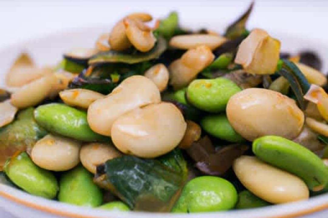 Broad Beans and Coconut Stir Fry