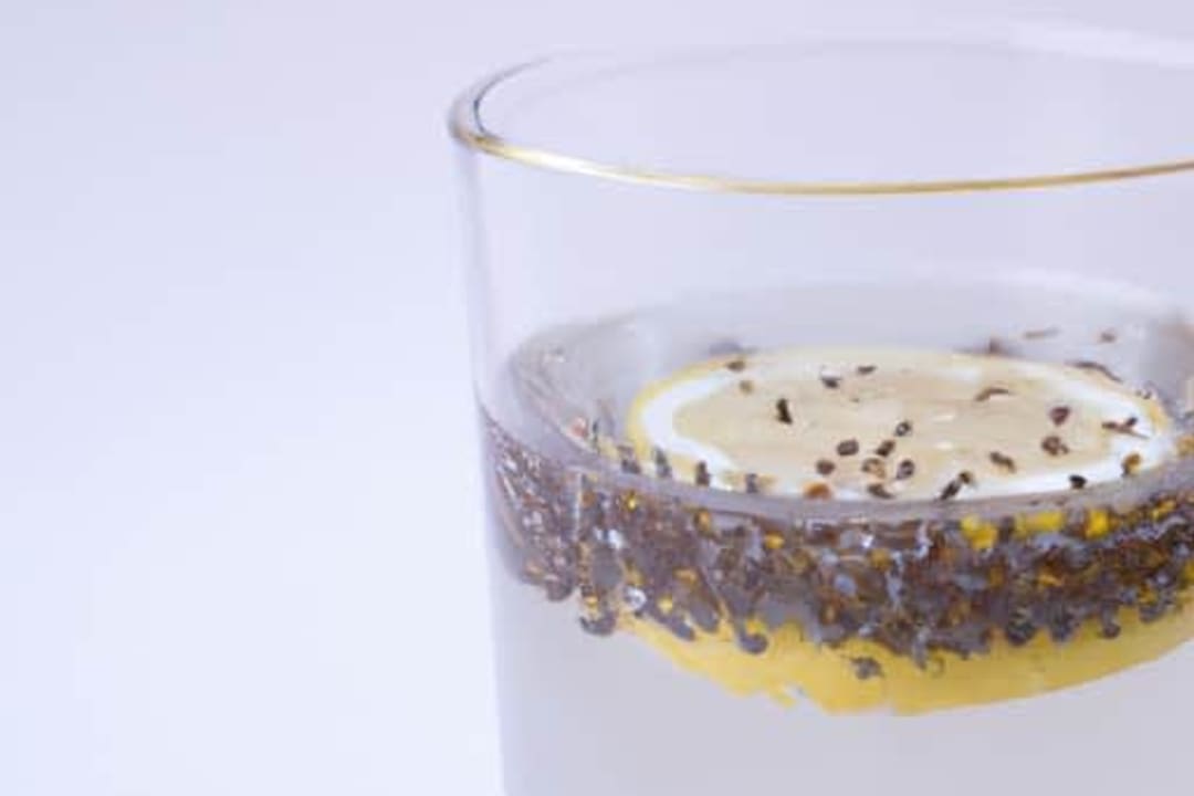 Lemon Water with Chia Seeds